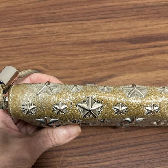 Jimmy Choo Filipa Metallic Star Studded Woman’s Leather Wallet. - Picture 12 of 13